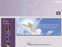 Tablet Screenshot of ginamitchellfunerals.com